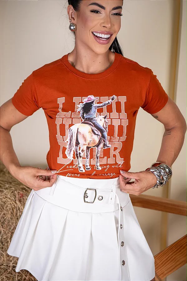 T-SHIRT CAVALO DE COSTAS